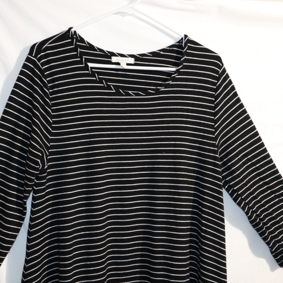 Garnet Hill Black and White Striped Mini Dress - Picture 6 of 9